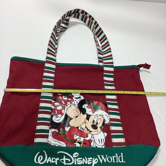 Walt Disney World Tote Disney Christmas Canvas Tote Mickey And Minnie Clause - Picture 6 of 9